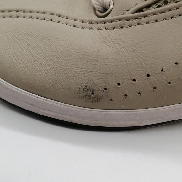 Keds Womens Sneakers Beige Leather Lace Up Walking Shoe Round‎ Toe Flat Heel 6.5 - Picture 11 of 11